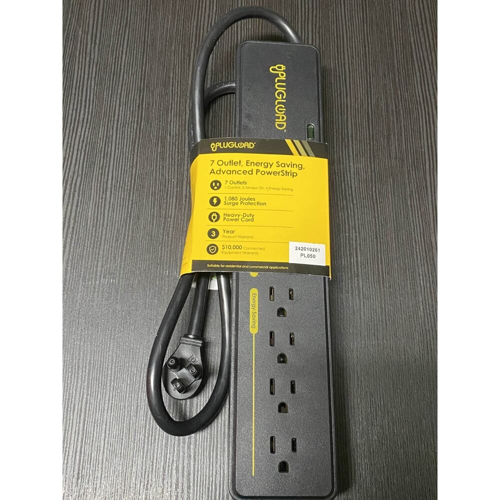 Plugload Advanced 1800W PowerStrip (7 Outlet, Energy Saving, Heavy Duty)